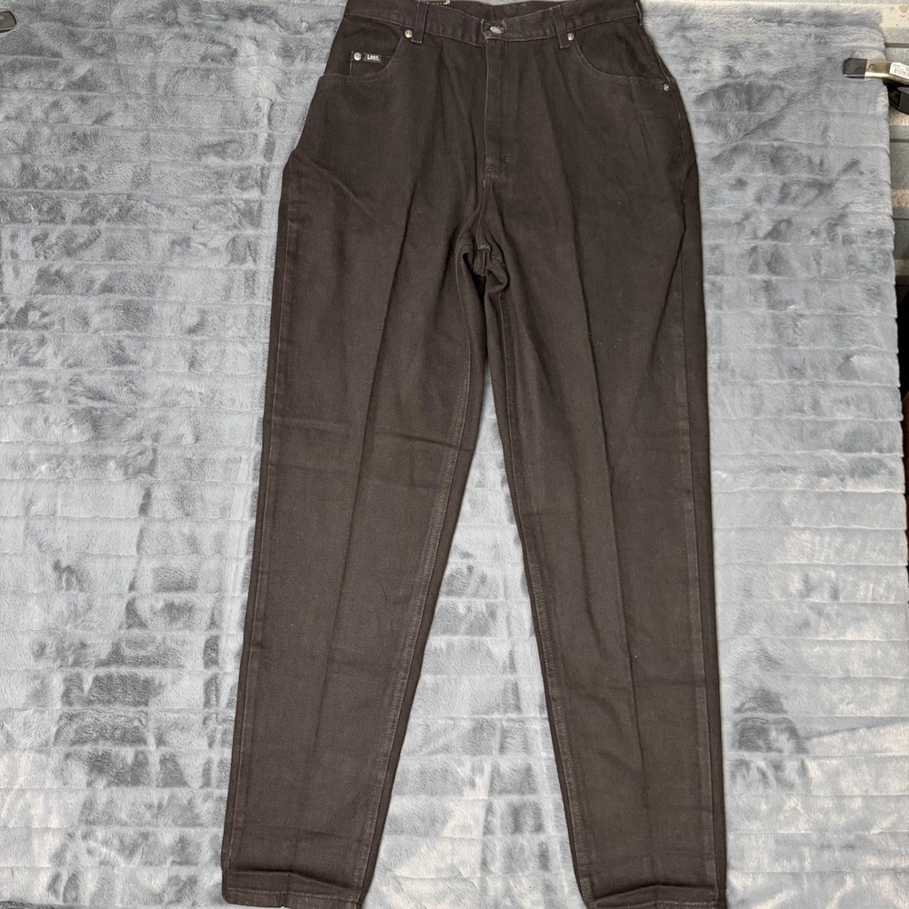 Lee‎ Vintage High Waisted Tapered Leg Mom Jeans Brown Denim 14 Long 30x34